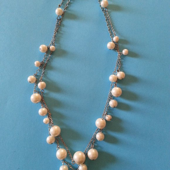 NWT Always Classic Two Strand Faux Pearl Necklace - Picture 6 of 8